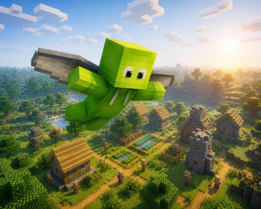 Green flying Dot